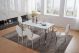 110 Marble Dining Table with 110 White Chairs SET