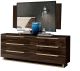 Smart Double dresser w/ mirror Walnut SET