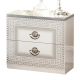 Aida White-Silver Nightstand SET