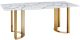 131 Gold Marble Dining Table SET