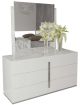 Carrara White Dresser/Mirror SET