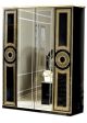 Aida Black/Gold 4 Door Wardrobe SET