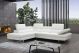 A761 Italian Leather Sectional White In Left hand Facing