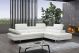 A761 Italian Leather Sectional White In Right Hand Facing