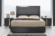 Giulia King Bed in Glossy Gray