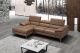 A973B Italian Leather Mini Sectional Left Facing Chaise in Caramel