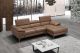 A973B Italian Leather Mini Sectional Right Facing Chaise in Caramel