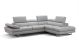 A761 Italian Leather Sectional Light Grey In Left Hand Facing
