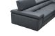 Kobe Right Facing Leather Sectional in Blue Grey