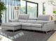 Serena Premium Leather Sectional in Left Hand Facing Chaise